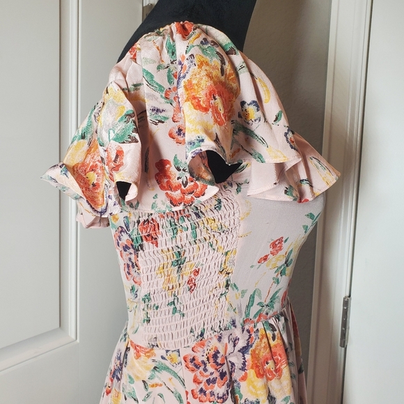 Rebecca Taylor Marlena Ruffle Silk Dress Women's Size 0 EUC - Picture 8 of 16